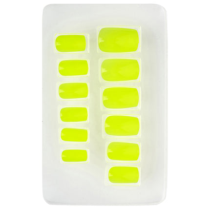 Unghie finte giallo neon