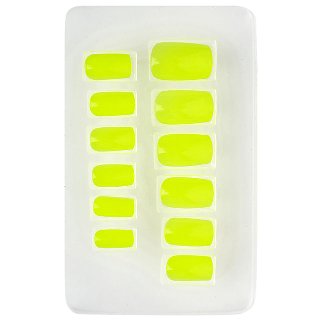 Unghie finte giallo neon
