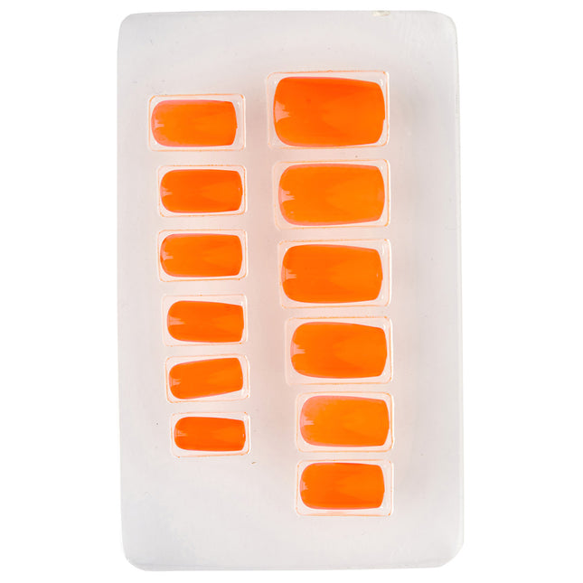 Unghie finte arancione neon
