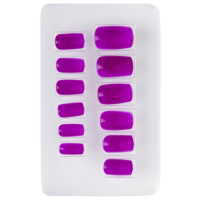 Unghie finte viola neon