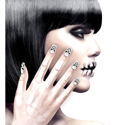 Unghie finte di Halloween Teschi