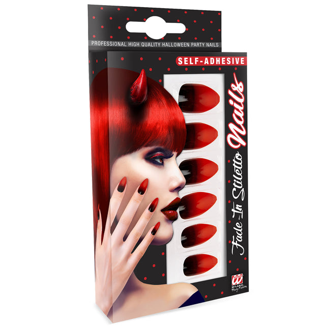 Unghie finte di Halloween rosse