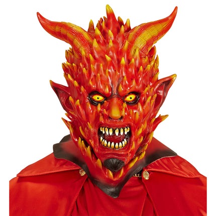 Maschere di Halloween Diavolo Rosso Fiammeggiante