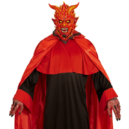 Maschere di Halloween Diavolo Rosso Fiammeggiante