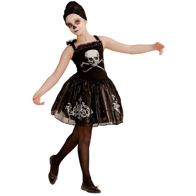 Vestito Halloween Ballerina Ragazza Teschio