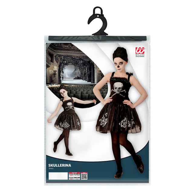 Vestito Halloween Ballerina Ragazza Teschio