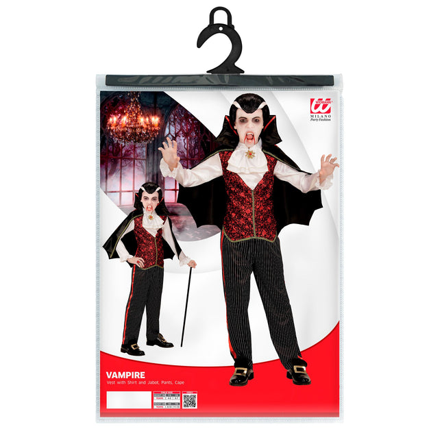 Costume Halloween Vampiro Ragazzo 5 pezzi