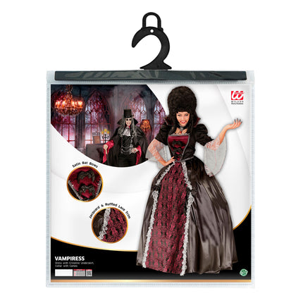 Vestito di Halloween Vampiro da donna 4 pezzi