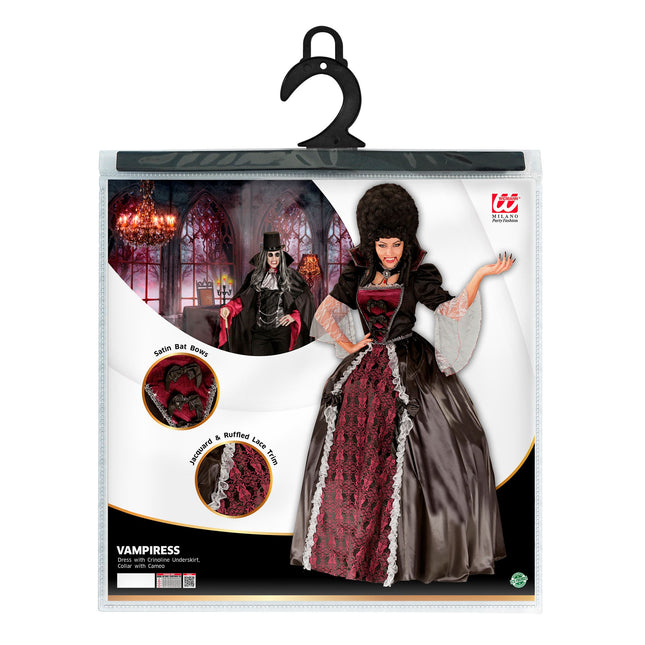 Vestito di Halloween Vampiro da donna 4 pezzi