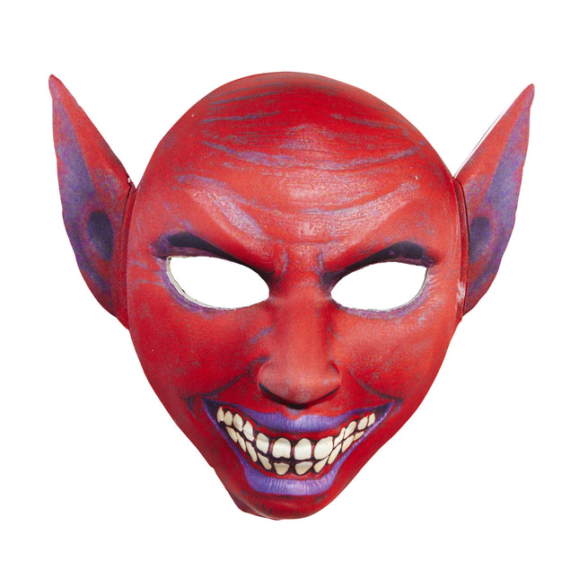 Maschera Halloween Diavolo Rosso Bordeaux