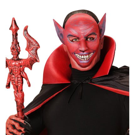 Maschera Halloween Diavolo Rosso Bordeaux