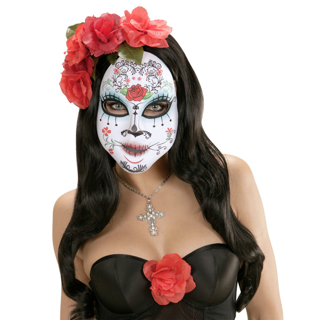 Maschera Dia De Los Muertos colorata