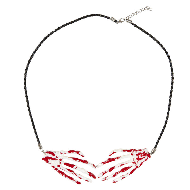 Collana di Halloween Mani di scheletro