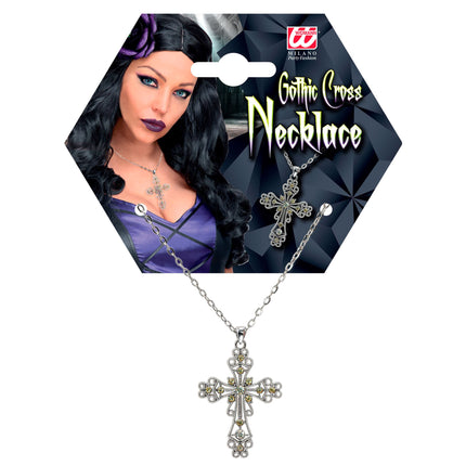 Collana di Halloween Croce d'argento