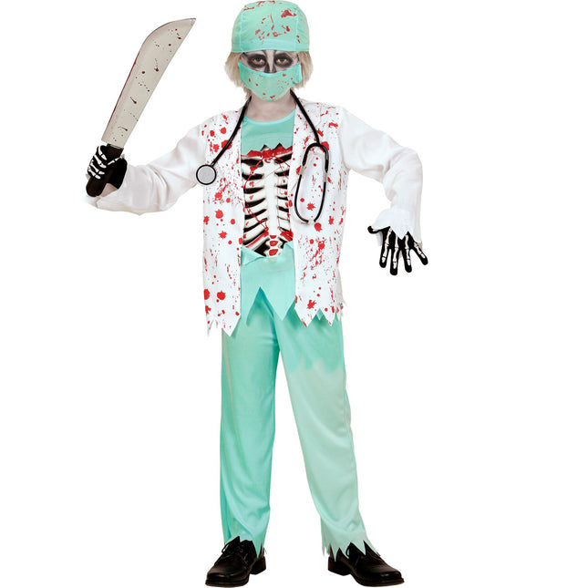 Costume di Halloween da medico zombie per bambino
