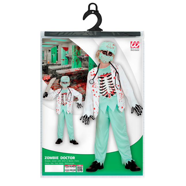 Costume di Halloween da medico zombie per bambino