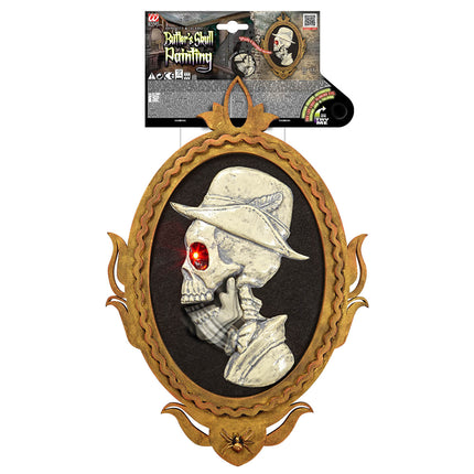 Decorazione murale di Halloween Scheletro con movimento, luce e suono 48 cm