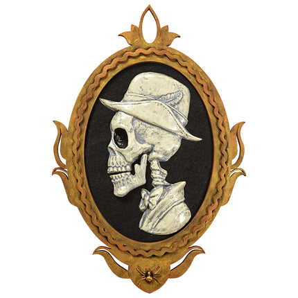 Decorazione murale di Halloween Scheletro con movimento, luce e suono 48 cm