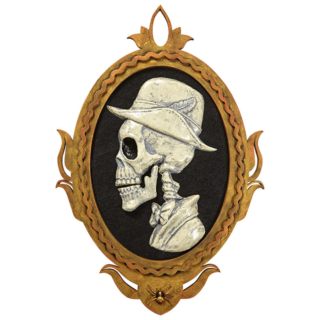 Decorazione murale di Halloween Scheletro con movimento, luce e suono 48 cm