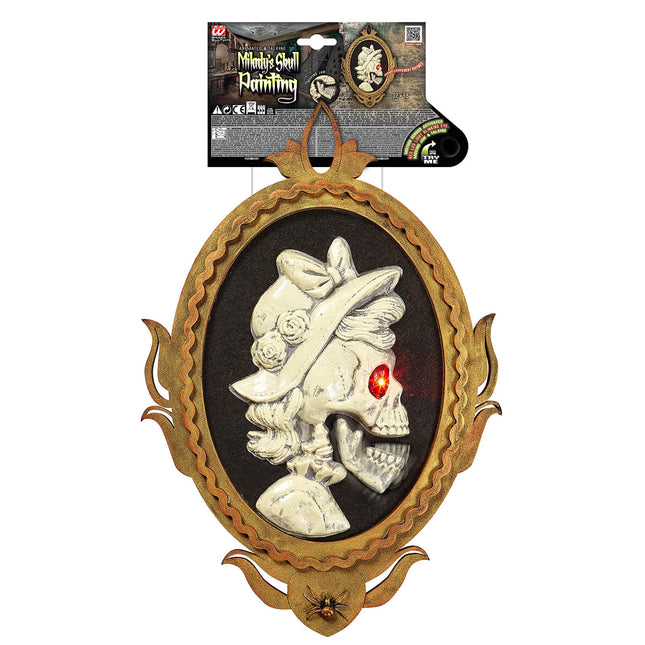 Decorazione murale di Halloween Scheletro con luce e suono 48 cm
