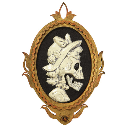 Decorazione murale di Halloween Scheletro con luce e suono 48 cm