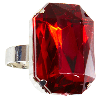 Anello di Halloween con gemma rossa