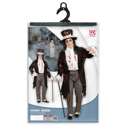 Costume di Halloween da sposo zombie per uomo