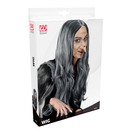 Parrucca da strega grigia Crudelia