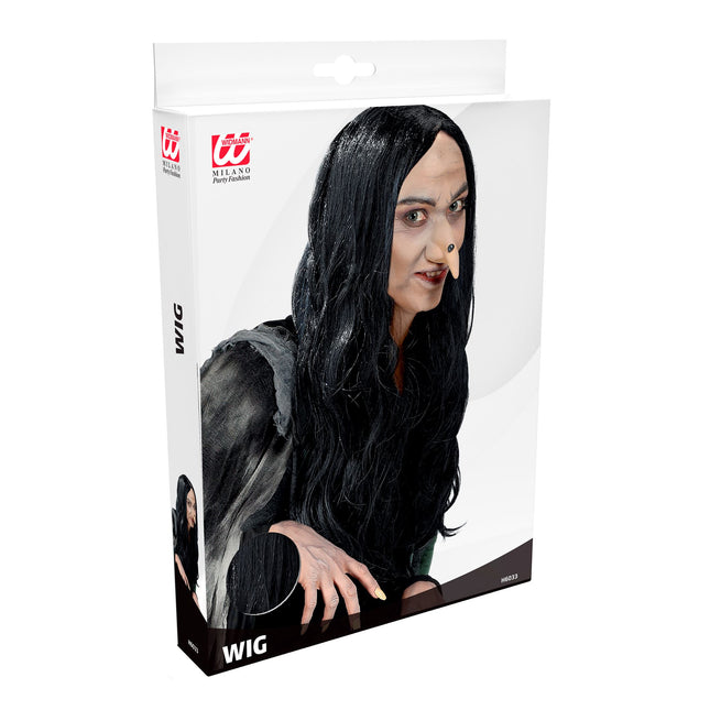 Parrucca da strega nera Amelia