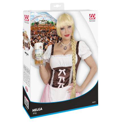 Parrucca Oktoberfest Bionda Helga