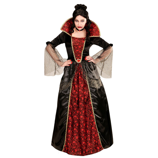 Abito Halloween Rosso Nero Donna Vampiro