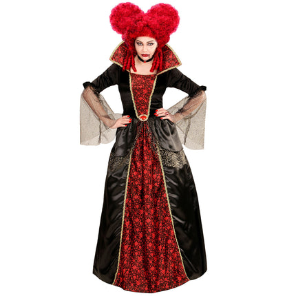 Abito Halloween Rosso Nero Donna Vampiro