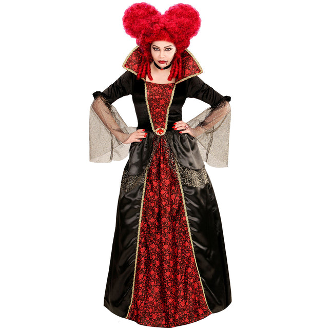 Abito Halloween Rosso Nero Donna Vampiro