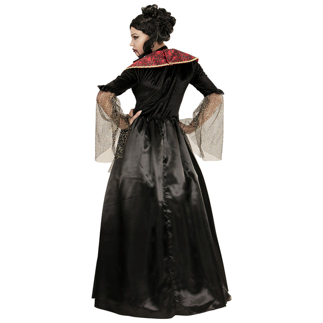 Abito Halloween Rosso Nero Donna Vampiro