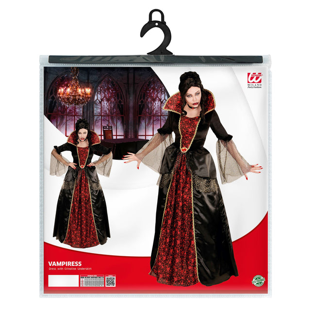 Abito Halloween Rosso Nero Donna Vampiro