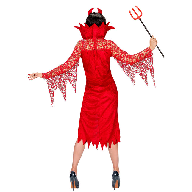 Vestito di Halloween Rosso Donna Diavolo 2 pezzi