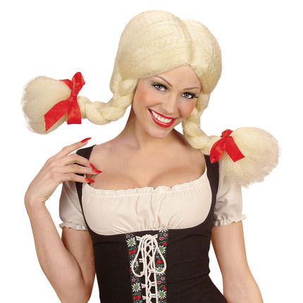 Parrucca Oktoberfest Bionda Heidi Pieghevole