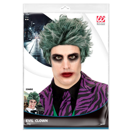 Parrucca di Halloween verde zombie