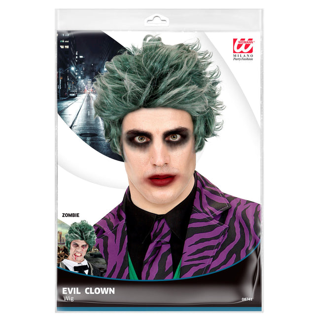 Parrucca di Halloween verde zombie