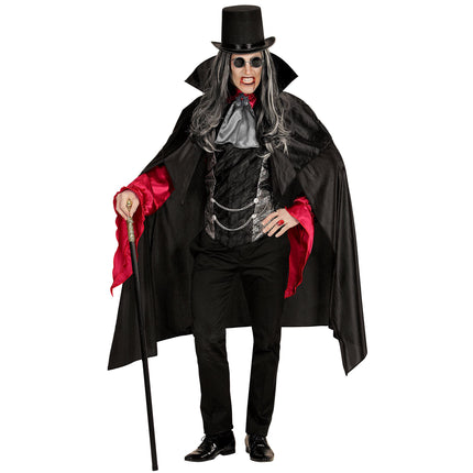 Costume di Halloween da vampiro nero da uomo