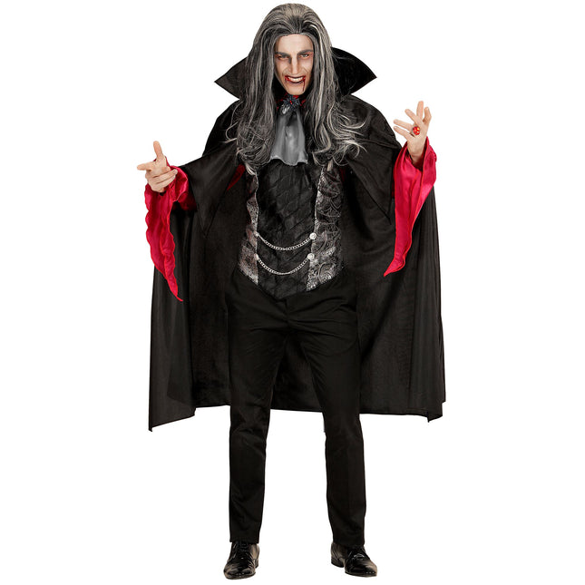 Costume di Halloween da vampiro nero da uomo