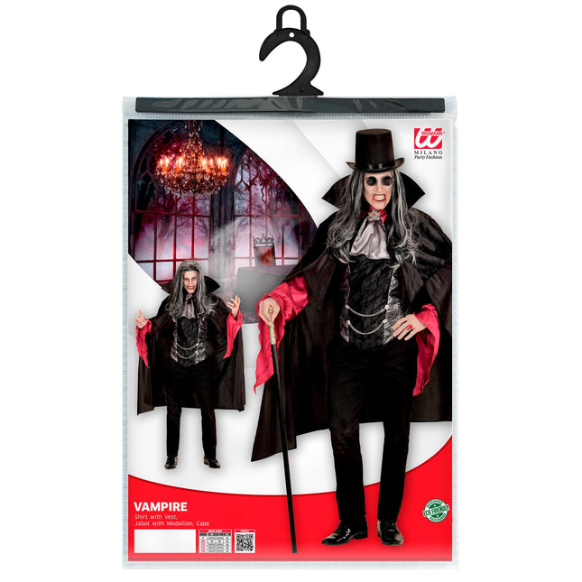 Costume di Halloween da vampiro nero da uomo