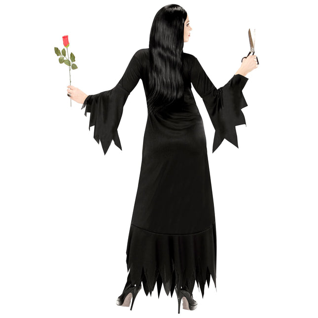 Abito Halloween Nero Donna Mortisia Lungo