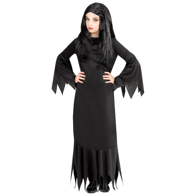 Vestito di Halloween Ragazza Nera Mortisia