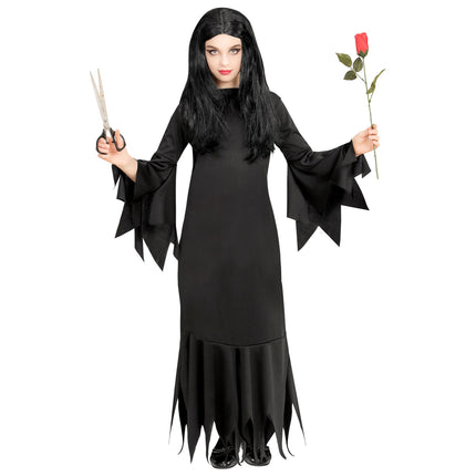 Vestito di Halloween Ragazza Nera Mortisia