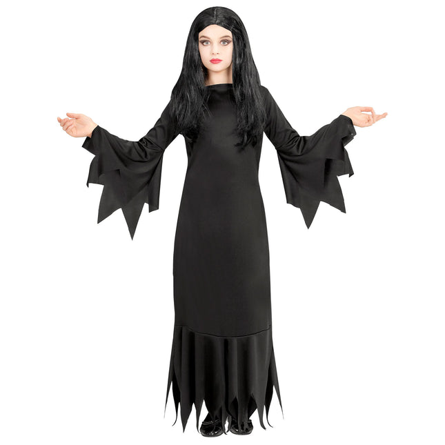 Vestito di Halloween Ragazza Nera Mortisia