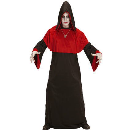 Costume Halloween Demone Nero Rosso Uomo
