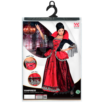 Vestito Halloween Vampiro da donna 3 pezzi