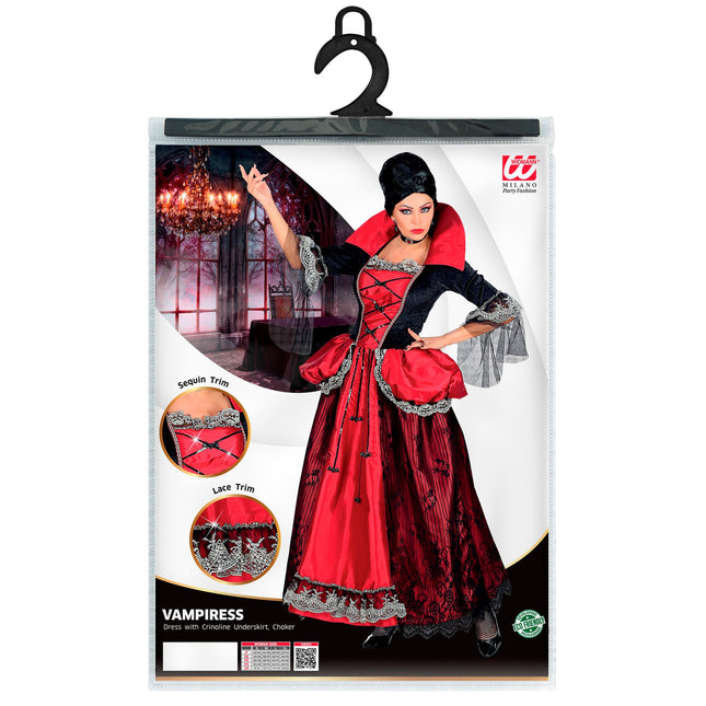 Vestito Halloween Vampiro da donna 3 pezzi