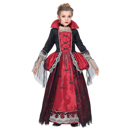 Vestito Halloween Ragazza Vampiro 3 pezzi